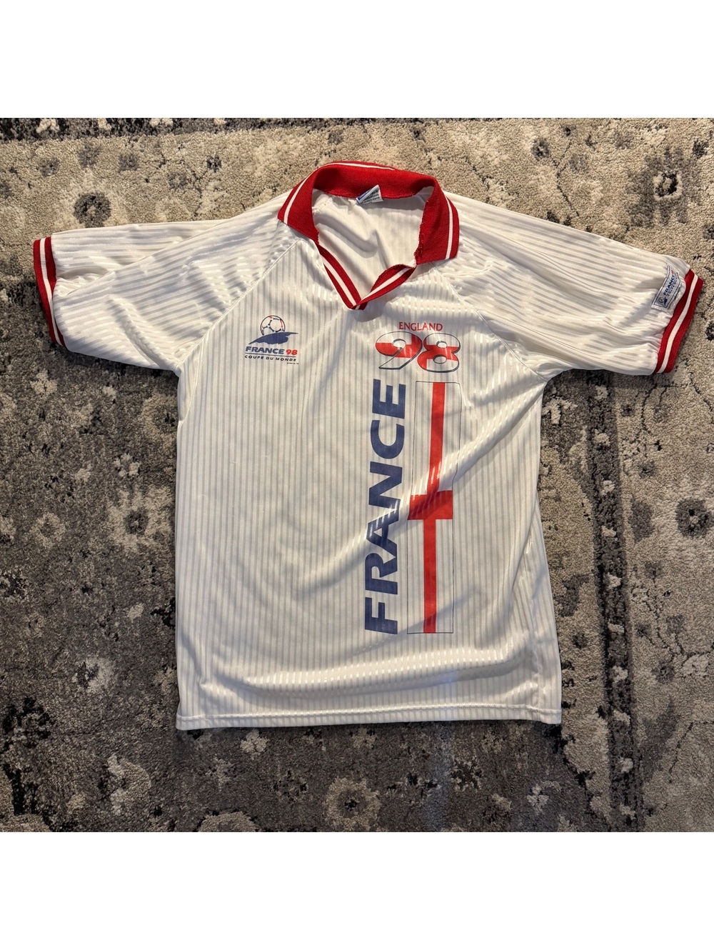 Vintage France 98 World Cup Official Licensed Soccer Jersey,